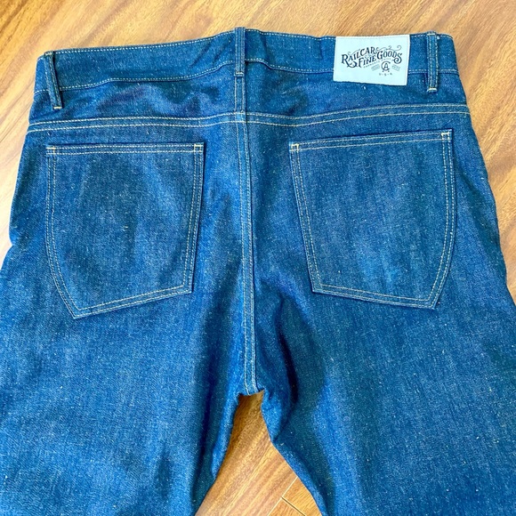 Railcar Fine Goods Denim Flight Trousers size 35 - Picture 4 of 9